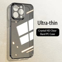 Luxury Ultra Thin Transparent Hard PC Case For iPhone 15 14 13 12 11 Pro Max 14 Plus Crystal Clear Slim Shockproof Bumper Cover