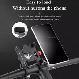 Bicycle Motorcycle Handlebar 360 Degrees Cell Phone Holder Mount Bike GPS Bracket Clip Stand Universal Anti-shake Aluminum Alloy