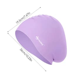 Elastic Silicon Swimming Caps For Men And Women, Rubber, Waterproof, Protect Ears, Long Hair
