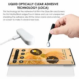 FOR Pixel 6 Pro Screen Protector UV Liquid Tempered Glass Full Adhesive for Google Pixel 7 Pro 5G Glass Film Fingerprint Unlock