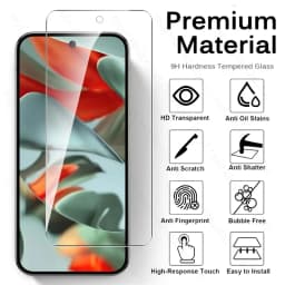 for Google Pixel 9 Pro XL 5G Case 8 In 1 Tempered Glass Screen Protector on Pixle 9 9a Pixel9 Pixel9Pro Pixel9ProXL Camera Glass