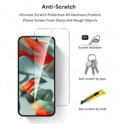 for Google Pixel 9 Pro XL 5G Case 8 In 1 Tempered Glass Screen Protector on Pixle 9 9a Pixel9 Pixel9Pro Pixel9ProXL Camera Glass