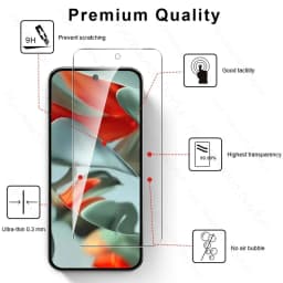 for Google Pixel 9 Pro XL 5G Case 8 In 1 Tempered Glass Screen Protector on Pixle 9 9a Pixel9 Pixel9Pro Pixel9ProXL Camera Glass