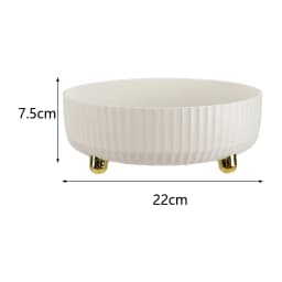 Rotating Round Spice Storage Rack Tray Turntable Kitchen Organizer, 22cm Dia x 7.5cm H