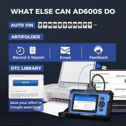 TOPDON ArtiDiag600S OBD2 Scanner Diagnostic Tool Code Reader Oil/BMS/ABS/SAS/EPB/DPF/TPMS/Throttle Engine Test Scan