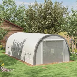 6 X 3(m) Upgraded Polytunnel Greenhouse W/ Mesh Door & Windows, 15 Plant Labels