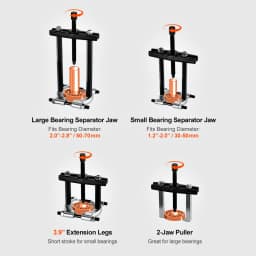 12 IN 1 Gear Bearing Splitter Fly Wheel Seperator Puller Set Kit with Red Case