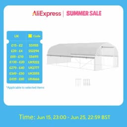 6 X 3 X 2m Polytunnel Greenhouse Garden Tunnel with Roll-Up Sidewalls, Mesh Door