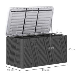 380L Garden Storage Box Waterproof Outdoor Storage Box with Lockable Lid