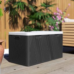 380L Garden Storage Box Waterproof Outdoor Storage Box with Lockable Lid