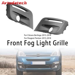 Artudatech Front Bumper Foglight Grille Fit for Citroen Berlingo Fit for Peugeot Partner 2015-18