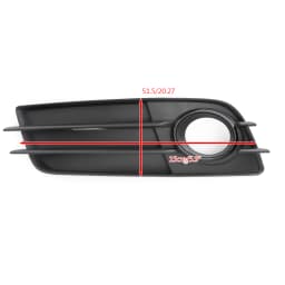 Artudatech 2PCS Front Bumper Black Fog Light Grille Cover For Audi A4 S-LINE S4 2008-12
