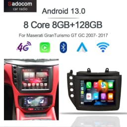 IPS 1280*720 Carplay 10.4" Android 13.0 6GB+128GB Car DVD Player GPS WIFI Radio For Maserati GranTurismo GT GC 2007- 2017