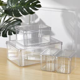 【Lifeideas】4Pcs Transparent Refrigerator Storage Organizer Boxes Set
