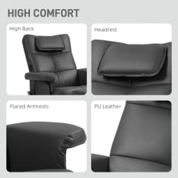 HOMCOM Massage Recliner Chair with Footstool and Hidden Storage