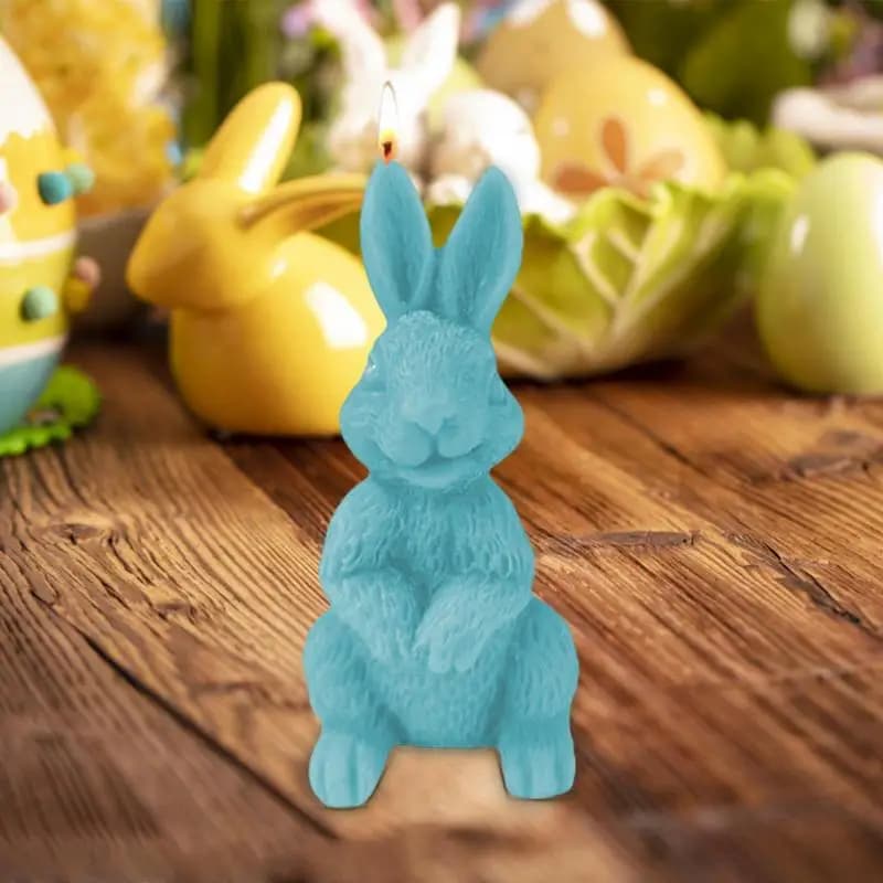Easter Candle Mold 3D Rabbit Candle Silicone Molds Easter Resin Mold Rabbit Soap Mold Silicone Mold For Aromatherapy Candles