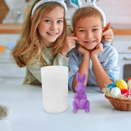 Easter Candle Mold 3D Rabbit Candle Silicone Molds Easter Resin Mold Rabbit Soap Mold Silicone Mold For Aromatherapy Candles