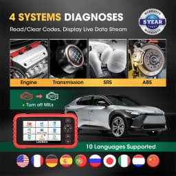 LAUNCH CRP129X Diagnostic Tools OBD2 Scan Tools Automotive OBDII Scanner Four Systems Diagnosis obd2 Code Reader