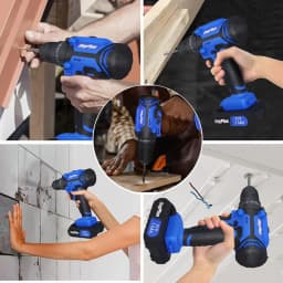 21V Cordless Power Drill,Handheld Screwdriver Drill Set with 25+1 Torque Setting,1.5AH Li-ion Battery&Fast Charger
