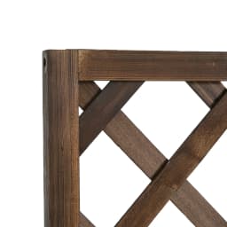 Garden Wooden Pine Trough Planter W/ Topped Trellis Climbing Plants, Carbonized