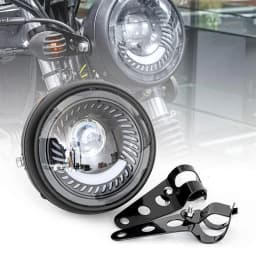 6.5-Inch Motorcycle Led Headlight Retro Round 12v 26w 6500k Led Headlamp With Bracket Kit Modified Parts