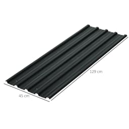 12 Pack Roofing Sheets, Galvanized Metal Panels for Greenhouse Shed, Dark Grey