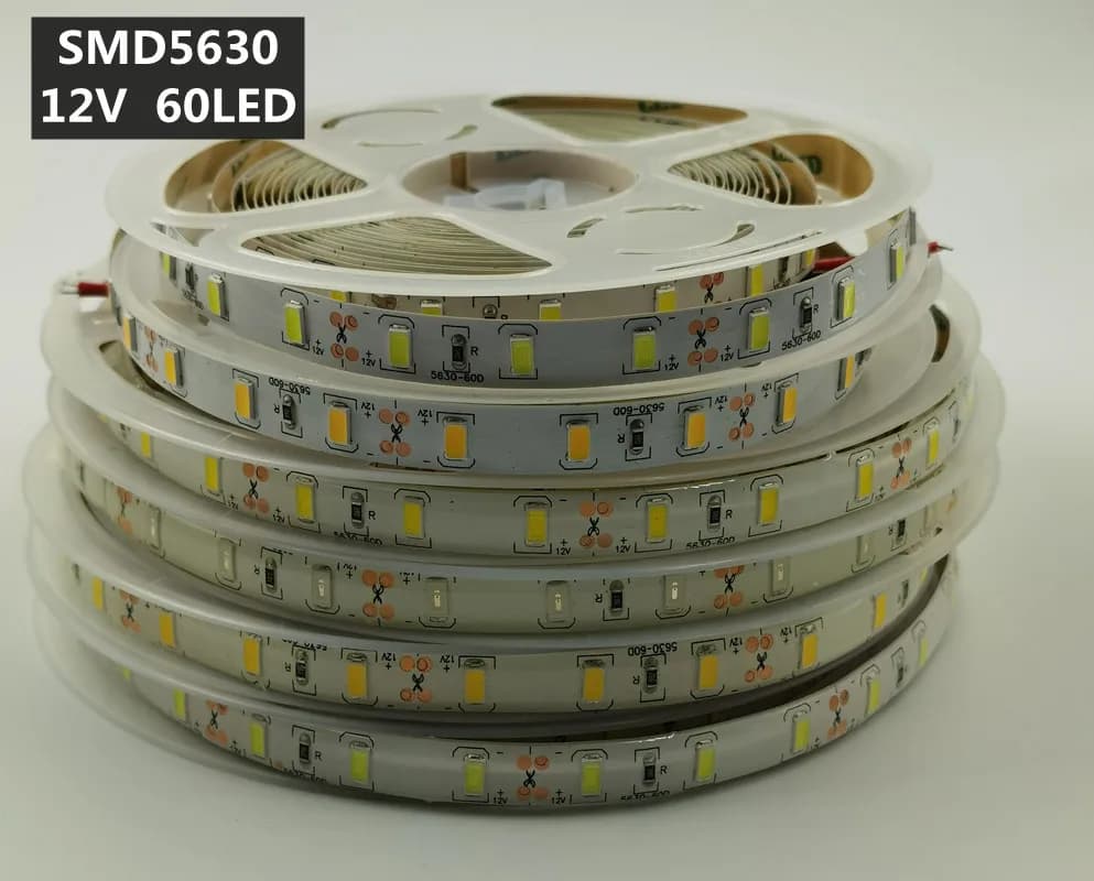DC12V LED Strip Light 5630 5m/Roll 300led Flexible Bar Light NoWaterproof /Waterproof Indoor Home Decoration Light