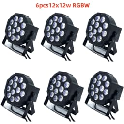6pcs/LED Par 12x18W RGBWA UV HOT Light 12x12W /7X12W /7x18W RGBWA UV 6in1 LED DJ Wash Light Stage Lighting Dj Party Disco