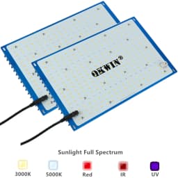 Qkwin QBS 120W 240W LED Grow Light Panel Full Spectrum Sam-sung LM301B 2.9Umol/J Bead DIY with Red Light On/Off Switch