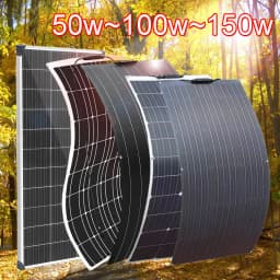 Photovoltaic Panel 150W 120W 100W 50W Flexible Solar Panel Aluminum Frame for Home Balcony Camper RV Car Boat Outdoor Travel