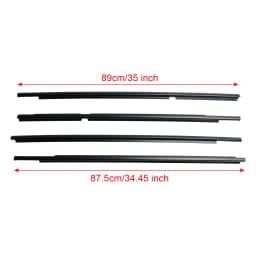 4pcs Outer Door Glass Weatherstrip Moulding for Toyota Yaris Vitz 2005-2010
