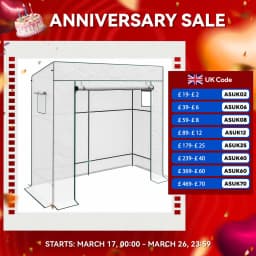 Lean-To Greenhouse Portable Walk-In Tomato Growhouse W/ Roll-Up Door, Green