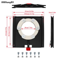 HWHONGRV Manual swivel base business car VW T5 T6 driver / passenger side swivel console for original seats
