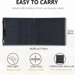 1000W -100W Flexible Solar Panel 100W 24V / 12V Monocrystalline Solar Modules Bendable Semi-Flexible Mono Solar Panel 100 Watt