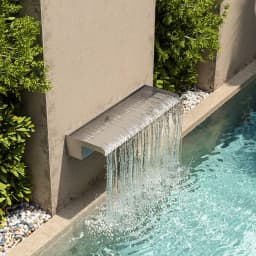 60cm Back Entry Stainless Steel Water Blade, 60cm W x 20cm D x 10cm H