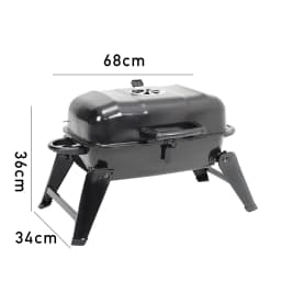 Voltsify Portable Charcoal Grill BBQ for Outdoor Patio, 68cm W X 34cm D X 36cm H