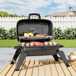 Voltsify Portable Charcoal Grill BBQ for Outdoor Patio, 68cm W X 34cm D X 36cm H