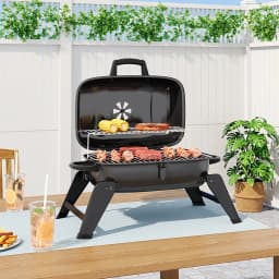Voltsify Portable Charcoal Grill BBQ for Outdoor Patio, 68cm W X 34cm D X 36cm H