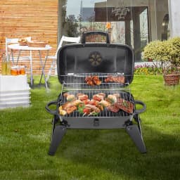 Voltsify Portable Charcoal Grill BBQ for Outdoor Patio, 68cm W X 34cm D X 36cm H