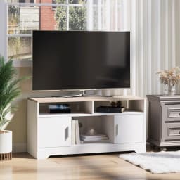 HOMCOM Home Office 42" TV Stand Storage Unit w/ Cabinets Shelves Living Room