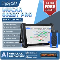 MUCAR 892BT PRO Topology AI Key Programmer Automotive Diagnostic Tool J2534 Bidirectional Car Obd2 Scanner ECU Coding CANFD DOIP
