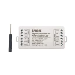 SP902E Signal Amplifier LED Addressable Strip Expander SPT Signal Control Amplifier For Pixel WS2812B WS2811 Dream Color 5v-24v