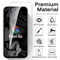 8 In 1 Tempered Glass For Google Pixel 8a 7a 6a 5G Camera Lens Screen Protector On Gogle Googe Pixel8a Pixle 8 Pro 8Pro 7 6 5G