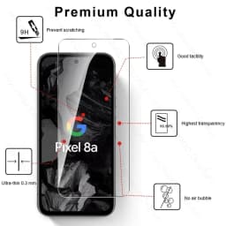 8 In 1 Tempered Glass For Google Pixel 8a 7a 6a 5G Camera Lens Screen Protector On Gogle Googe Pixel8a Pixle 8 Pro 8Pro 7 6 5G