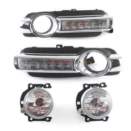 LED Daytime Running Light DRL & Fog Lamp Set for Mitsubishi Pajero Montero Shogun 2015-2020 Driving Turn Signal Light with Wires