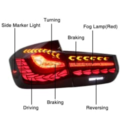 LED Rear Tail Light Assembly for BMW 3 Series F30 F35 & F80 M3 2012-2019 Brake Turn Signal Lamp Taillamp Driving Reversing Light