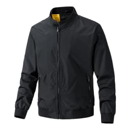 Livingandhome Outdoor Zip-up Windproof Lightweight Bomber Jacket Casual Varsity Outerwear