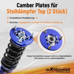 2xAdjustable Rear Lower Camber Control Arms AND Camber Plate For BMW E36