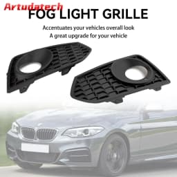 Artudatech 2PCS Front Bumper Fog Light Grille Grill Fit BMW 2 Series F22 F23 M Sport
