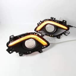 LED DRL For Mazda6 Atenza 2014 2015 2016 Daytime Running Light Driving Fog Lamp With Turn Signal Front Bumper Indicator Daylight